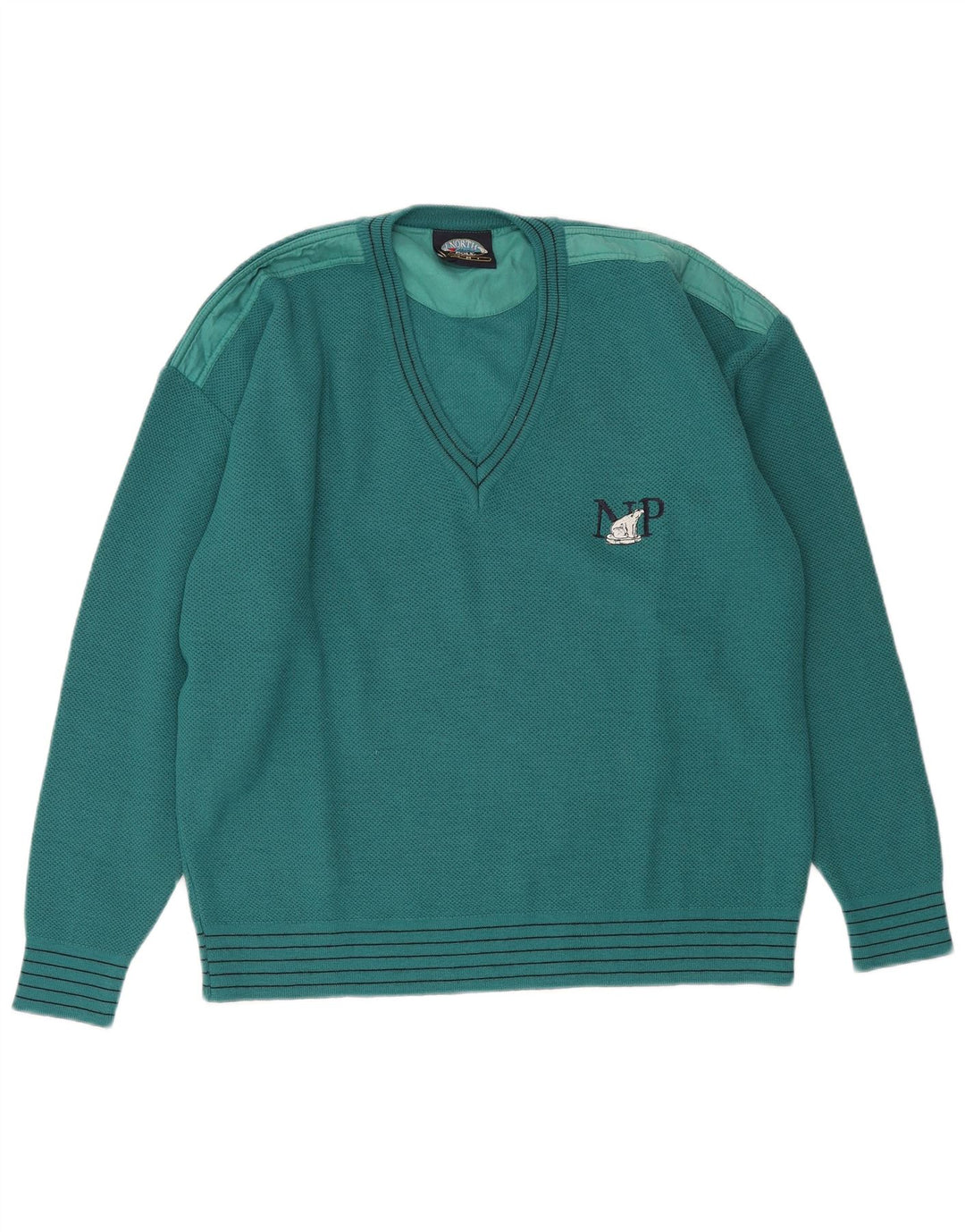 North Pole Jersey De Corte Regular Con Cuello En V Para Hombre De Lana Verde Medio