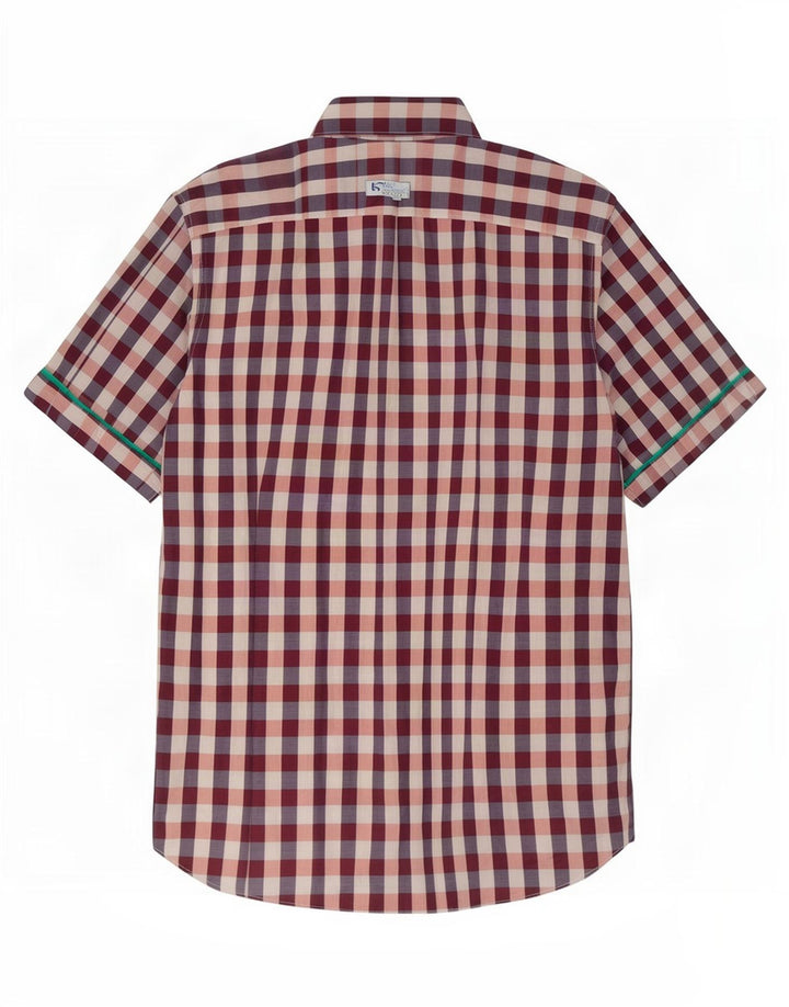 Ted Baker Camisa de manga corta para hombre Talla 3 Mediana Vichy multicolor