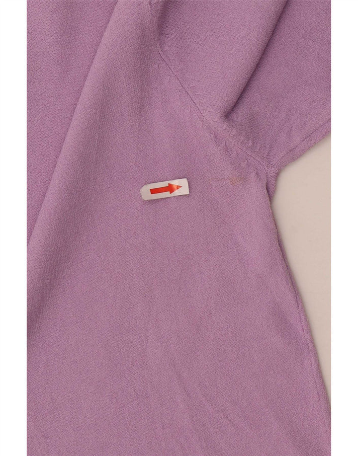 Zara Mujer Top Manga 3/4 UK 42 Viscosa Púrpura Mediana