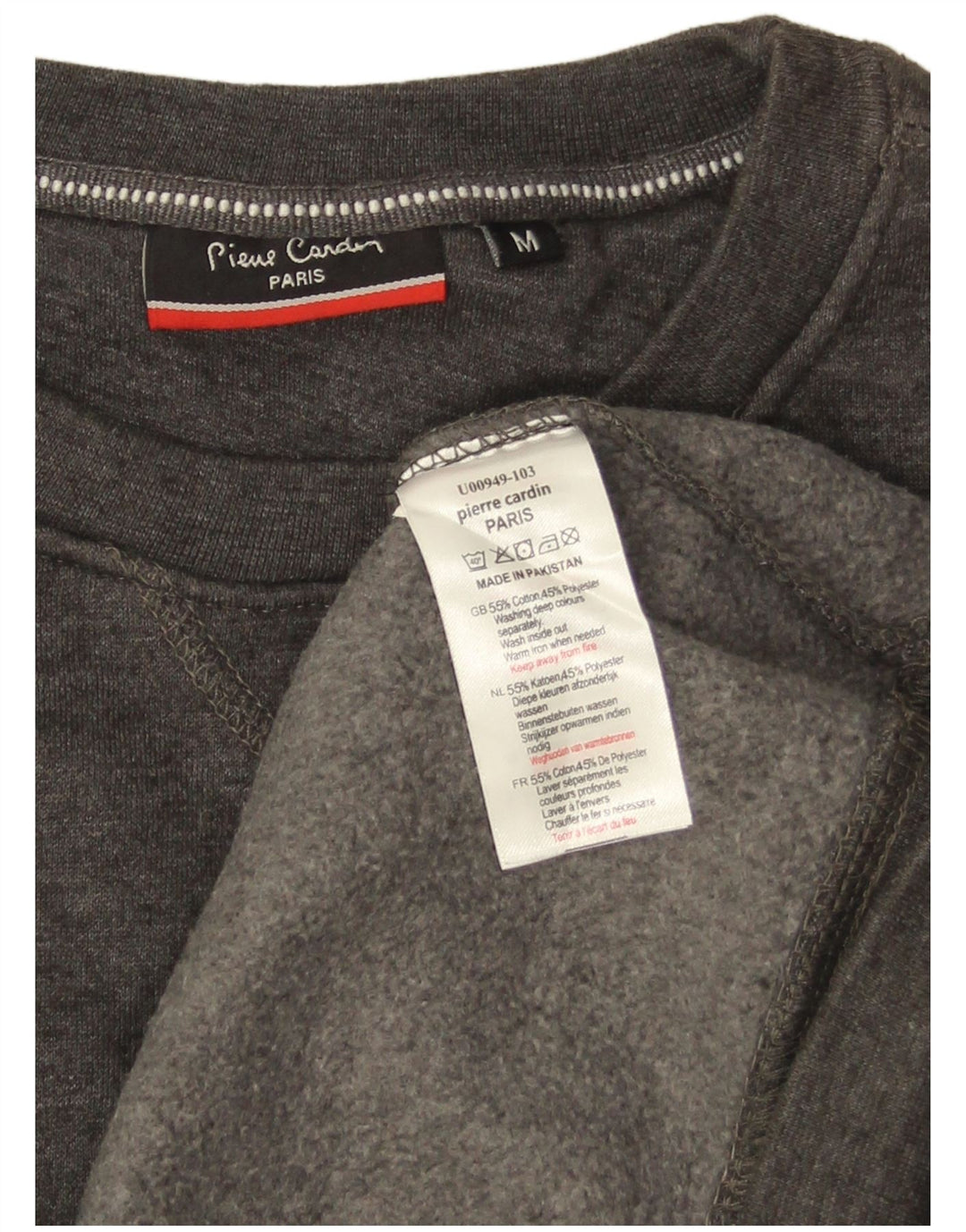 PIERRE CARDIN Sudadera Hombre Jersey Gris Medio Algodón