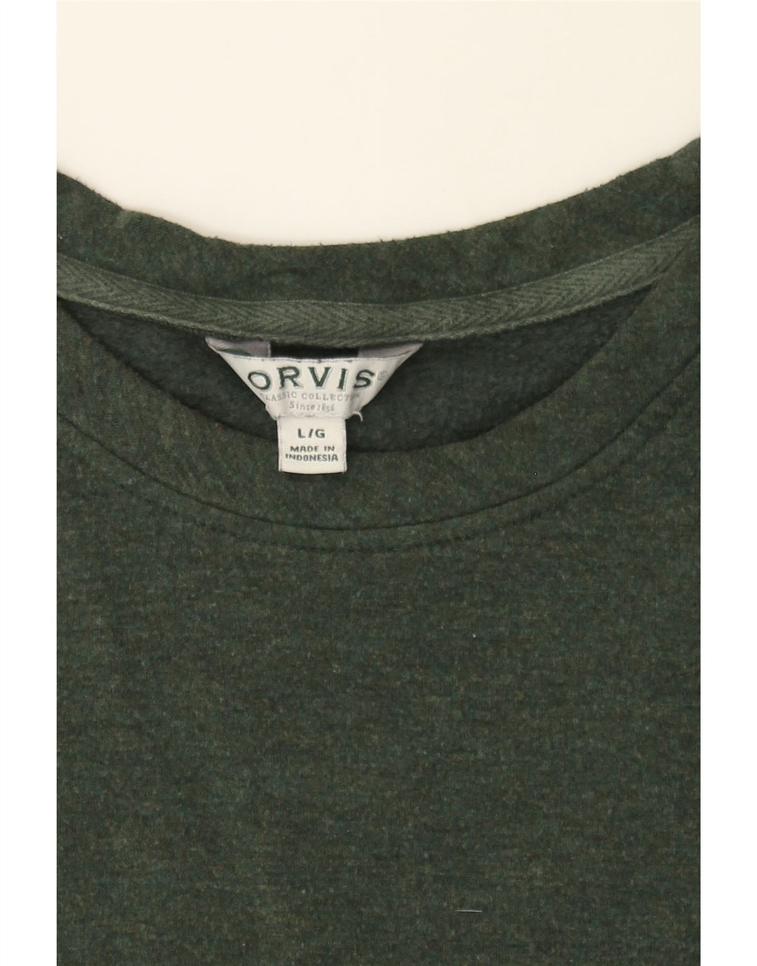 ORVIS Womens Sweatshirt Jumper UK 16 Large Green Modal Vintage Orvis and Second-Hand Orvis from Messina Hembry 