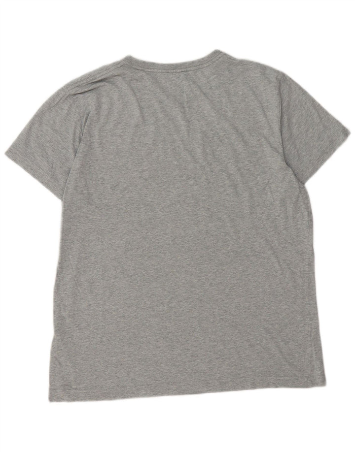 DIESEL Camiseta gráfica para hombre Top XL Gris Algodón