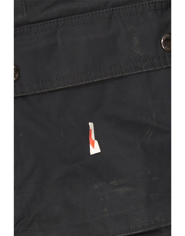 Zara Mens Utility Jacket UK 42 XL Azul Marino Poliéster