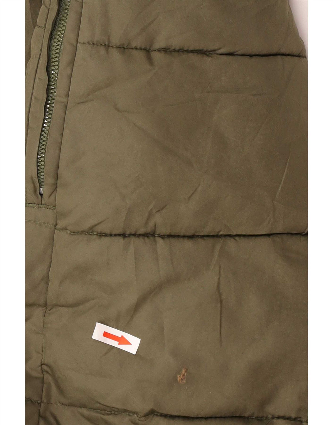 Gap Abrigo acolchado con capucha para hombre UK 40 Large Poliéster caqui