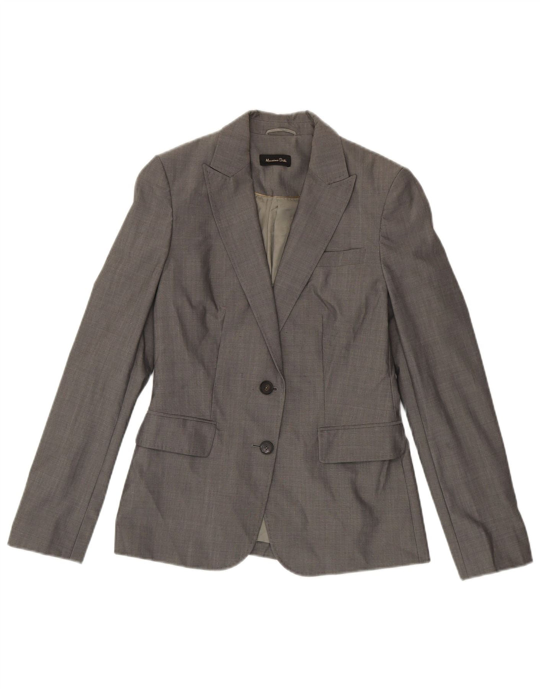 MASSIMO DUTTI Chaqueta tipo blazer de 2 botones para mujer EU 38 Small Grey