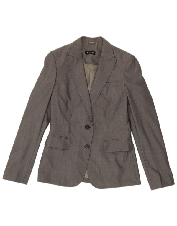 MASSIMO DUTTI Chaqueta tipo blazer de 2 botones para mujer EU 38 Small Grey