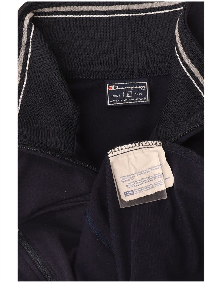 Champion Chaqueta de chándal holgada para hombre, talla pequeña, poliéster azul marino