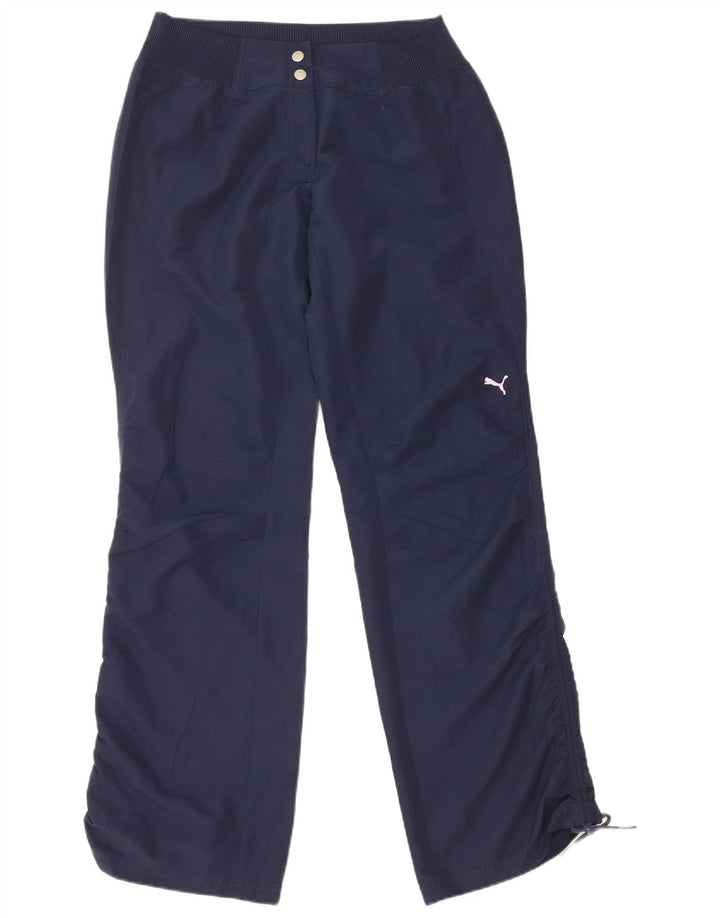PUMA Pantalones de chándal para mujer UK 12 Medium Azul marino Poliéster