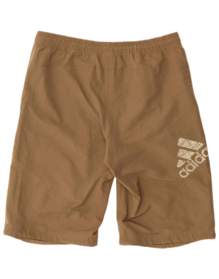 Pantalones cortos deportivos con gráficos Adidas para hombre Poliéster marrón medio