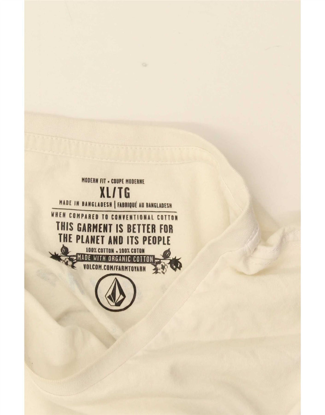 Volcom Camiseta gráfica para hombre Top XL Algodón blanco