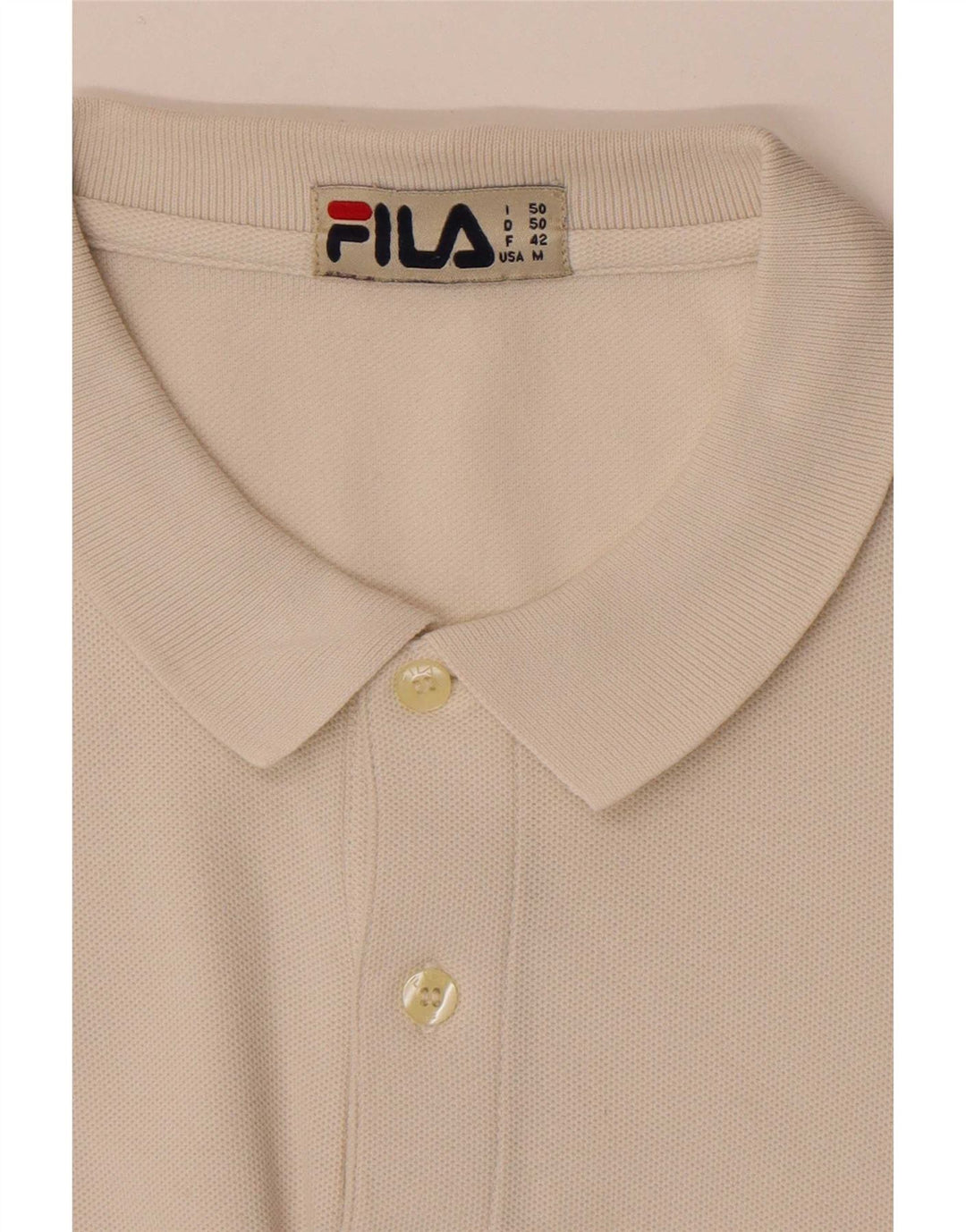 Polo Fila Hombre Blanco Mediano
