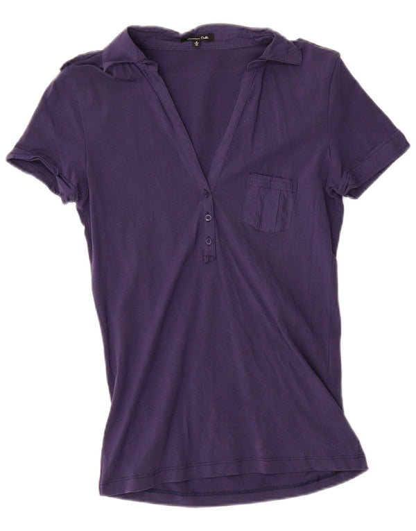 Polo Massimo Dutti Mujer UK 10 Small Azul Marino Algodón
