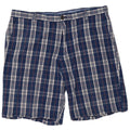 IZOD Pantalones cortos chinos para hombre W36 Algodón a cuadros azul marino grande