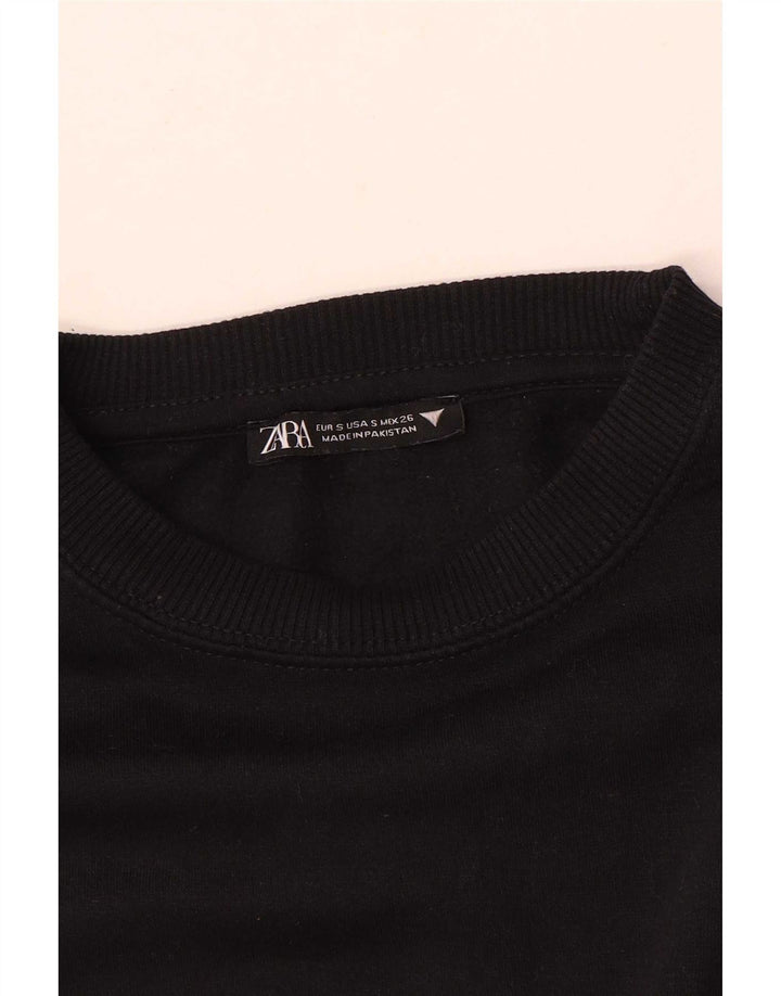 Zara Mujer Poncho Crop Top UK 10 Small Negro