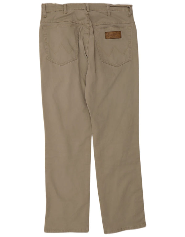 Wrangler Pantalones casuales rectos elásticos Texas para hombre W32 L30 Algodón beige