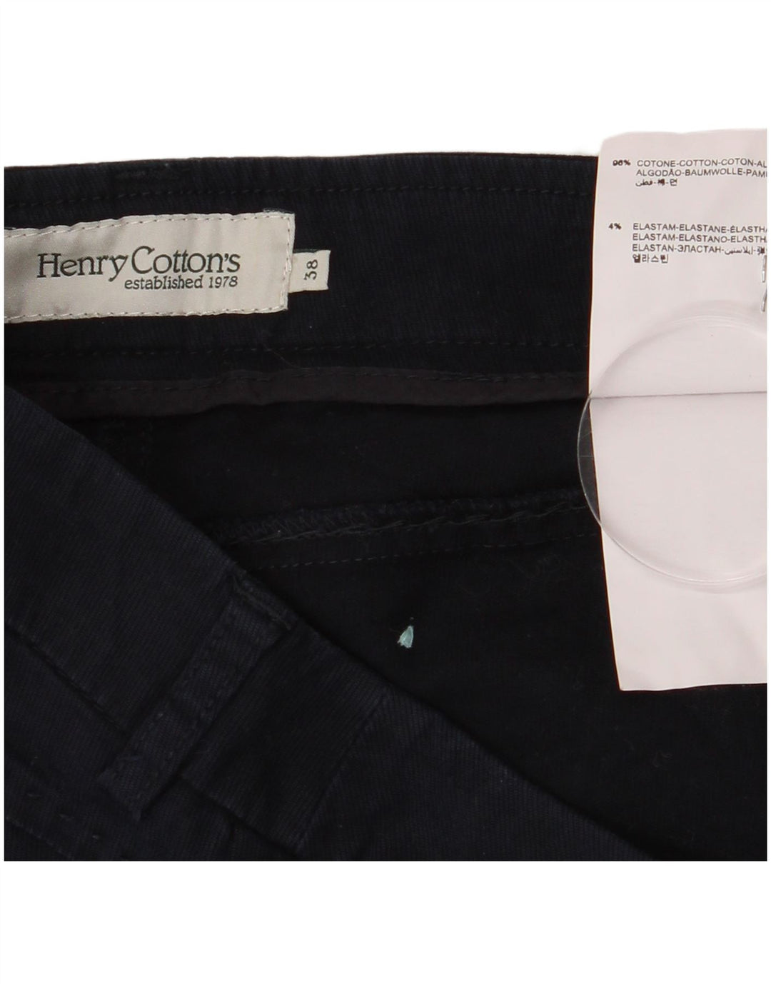 Henry Cottons Pantalones chinos ajustados para mujer EU 38 Medium W28 L28 Azul marino