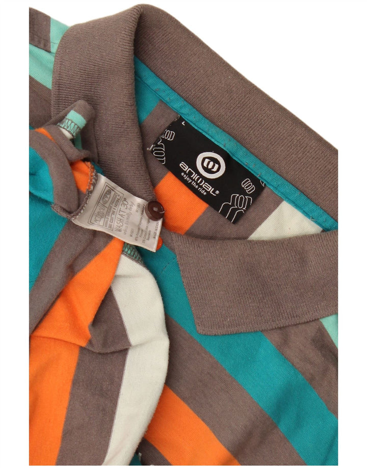 Polo para hombre Animal Poliéster a rayas multicolor grande