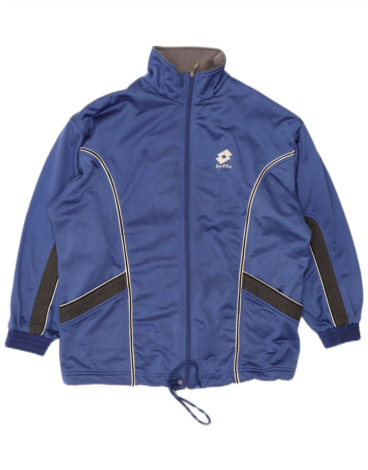 Lotto Hombre Chándal Top Chaqueta Grande Azul Colorblock Poliéster