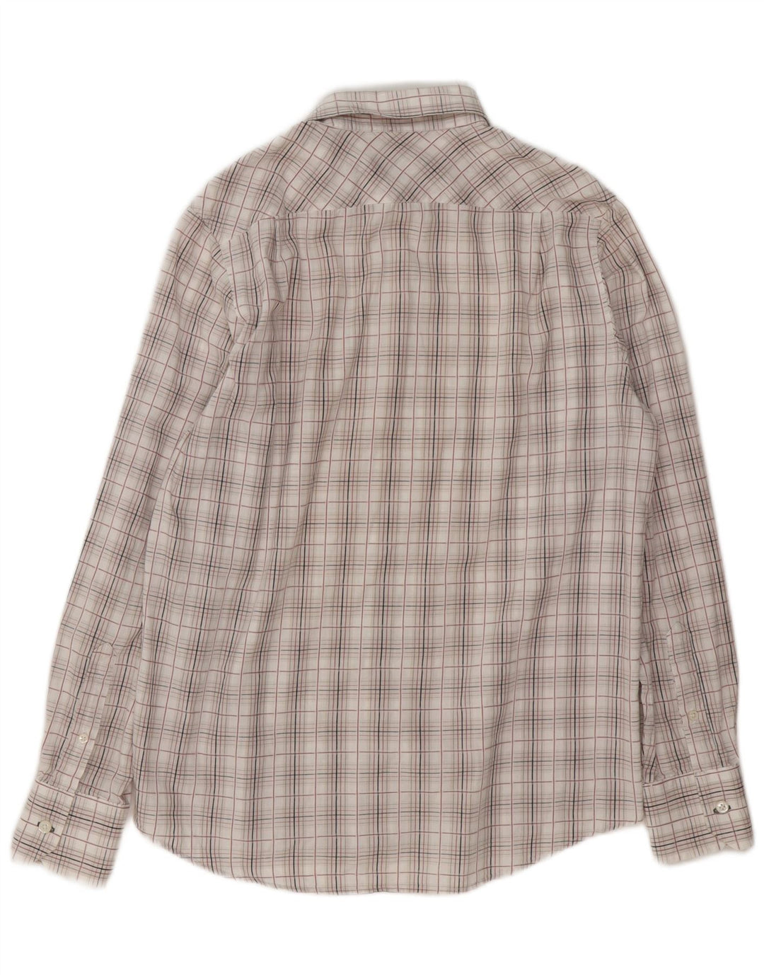 Camisa Ben Sherman Hombre Mediana A Cuadros Blanco Algodón