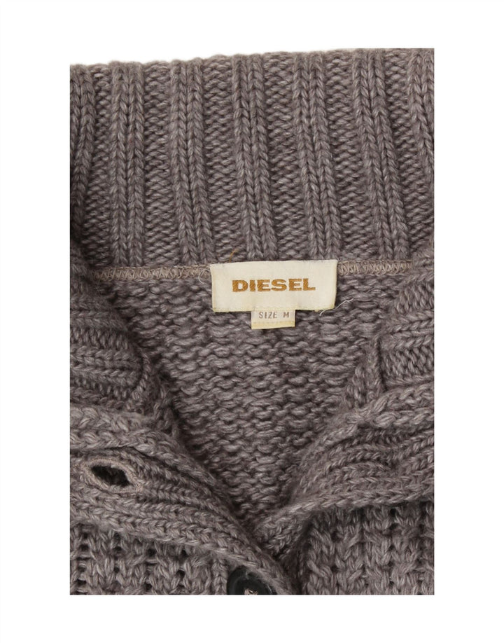 Diesel Suéter Cárdigan Corto para Mujer UK 44 Gris Medio
