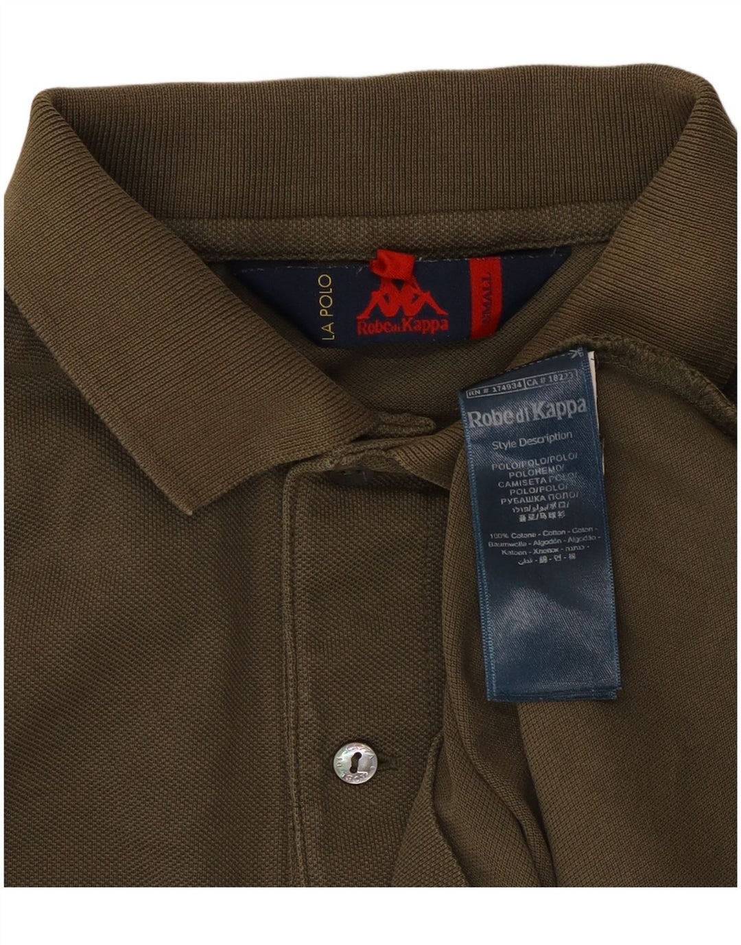 Kappa Polo Hombre Small Caqui Algodón