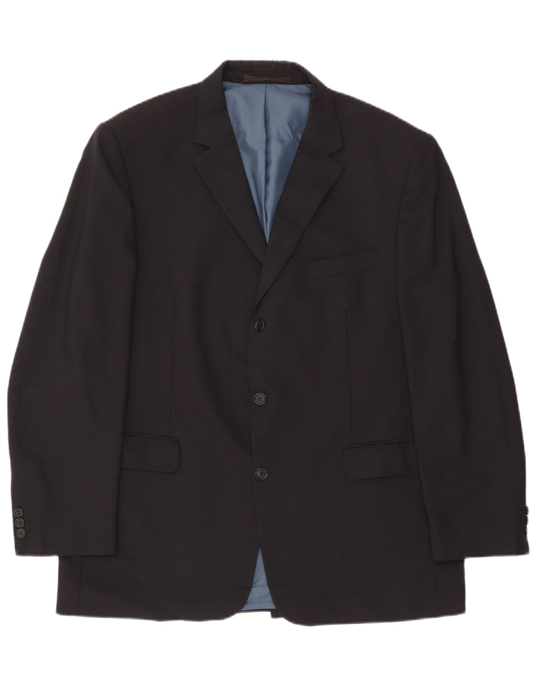 Marks & Spencer Chaqueta tipo blazer de 3 botones para hombre UK 44 XL Poliéster azul marino