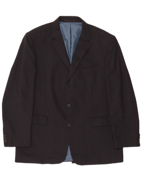 Marks & Spencer Chaqueta tipo blazer de 3 botones para hombre UK 44 XL Poliéster azul marino
