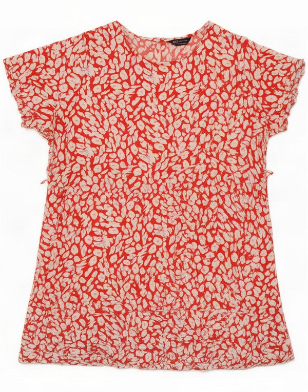 Marks & Spencer Vestido escalonado para mujer UK 40 XL Viscosa con lunares rojos