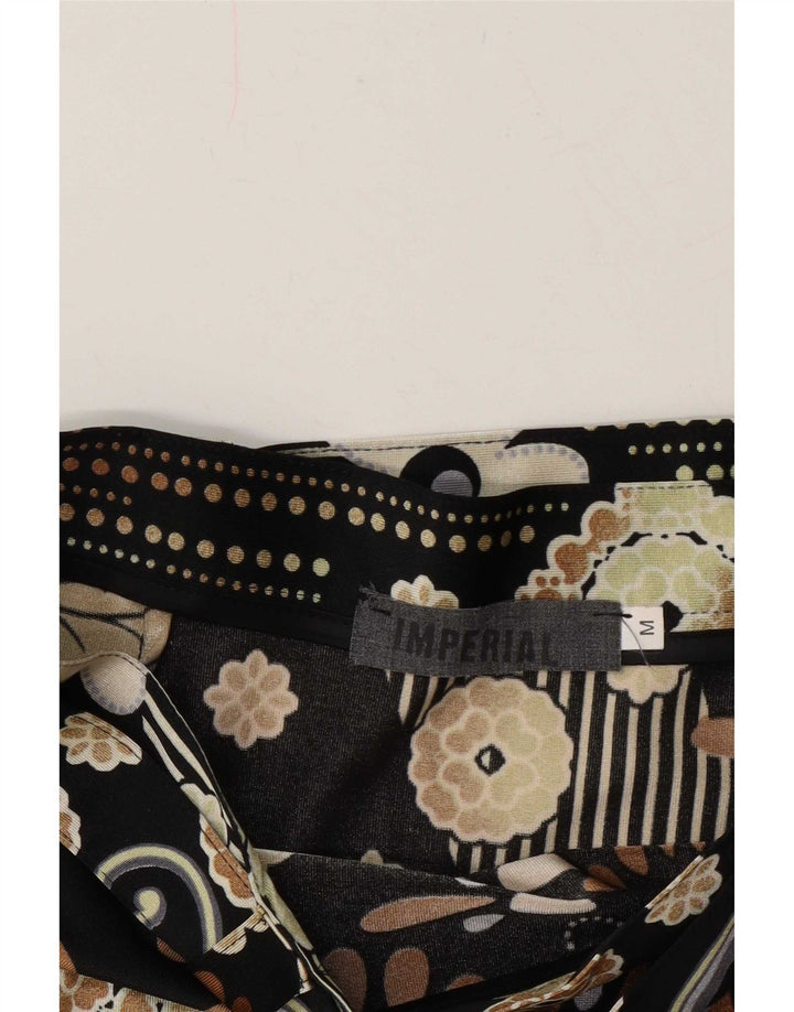 Falda Imperial De Corte A Con Gráfico Para Mujer Mediana W28 Negro Floral