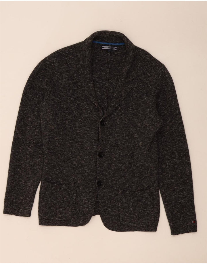 TOMMY HILFIGER Chaqueta tipo blazer de 3 botones para hombre UK 38 Gris medio moteado