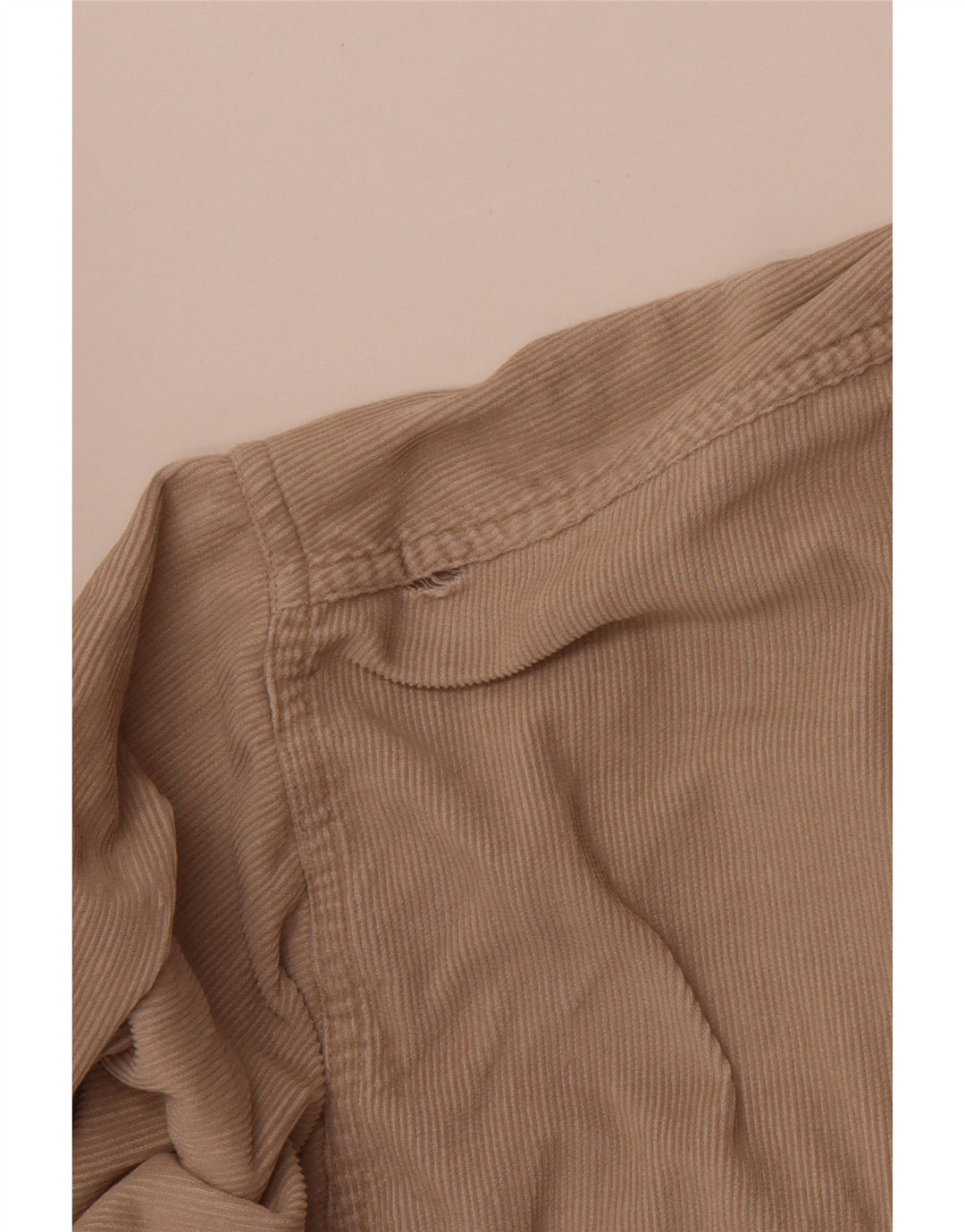 COTTON CLUB Camisa de pana para hombre Large Beige Cotton