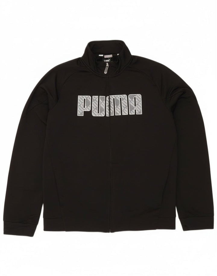 Puma Chaqueta de chándal gráfica para niños 13-14 años Negro Poliéster