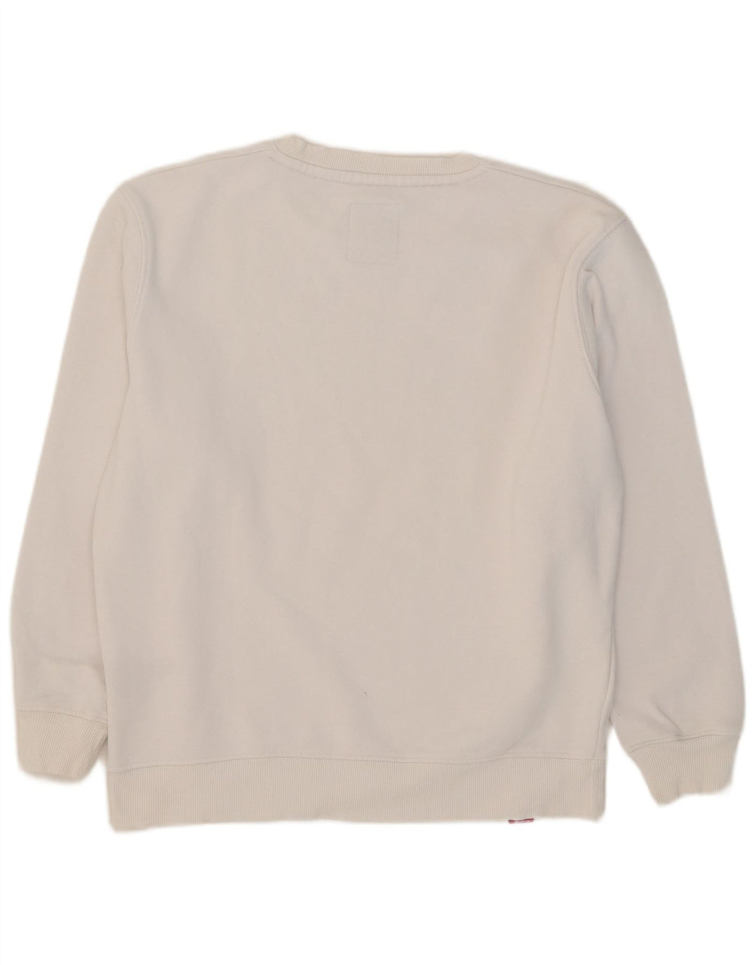 Alpha Industries Hombre Sudadera Gráfica Jersey Medio Algodón Blanco