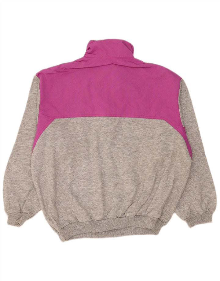 Belfe & Belfe Sudadera con cuello y cremallera para hombre IT 52 Large Grey Colourblock