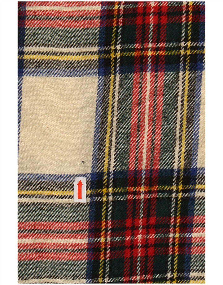 VINTAGE Falda cruzada para mujer W24 XS Lana a cuadros multicolor