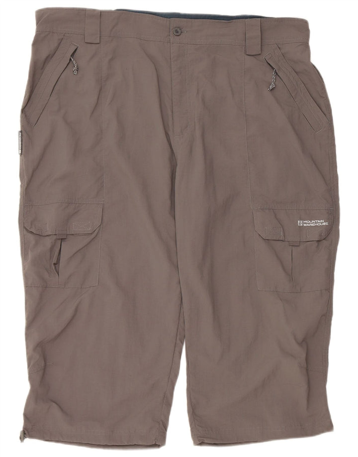 MOUNTAIN WAREHOUSE Bermudas tipo cargo para hombre W42 2XL Nylon gris