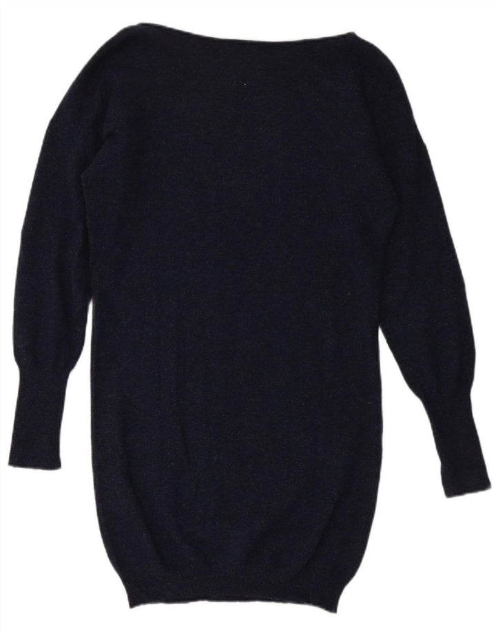 REFRIGIWEAR Womens Oversized Jumper Dress UK 10 Small Navy Blue