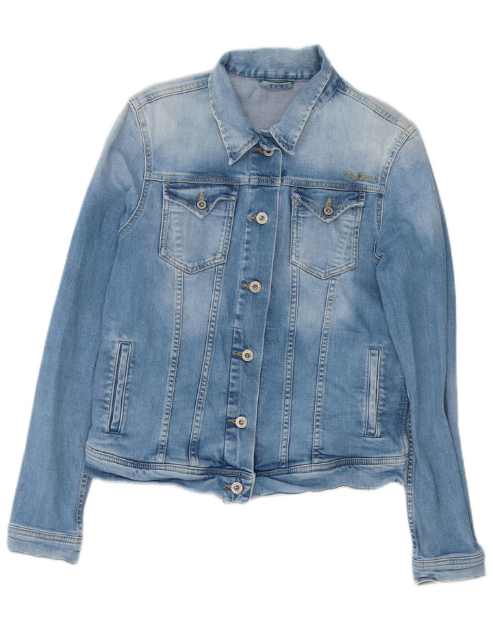 PEPE Jeans Chaqueta vaquera para mujer UK 44 Grande Algodón azul