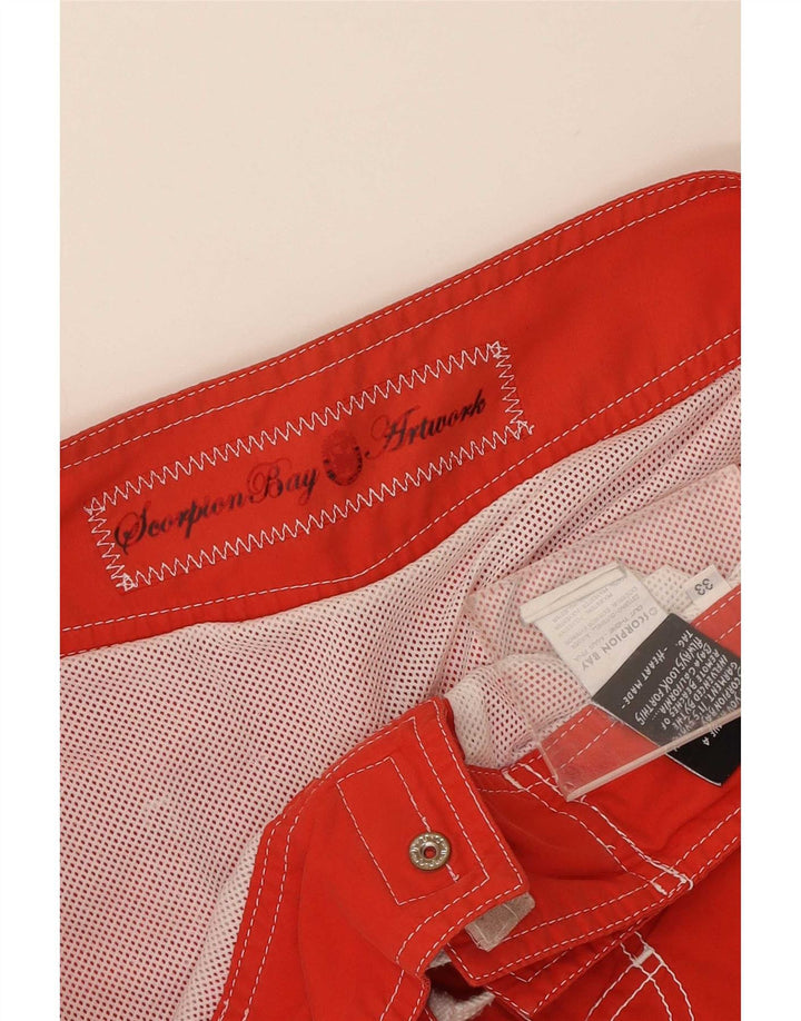 Scorpion Bay Bañador con gráfico para hombre, talla grande, poliéster rojo
