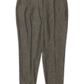 Zara Mujer Crop Suit Pantalón Mediano W28 L24 Caqui Poliéster
