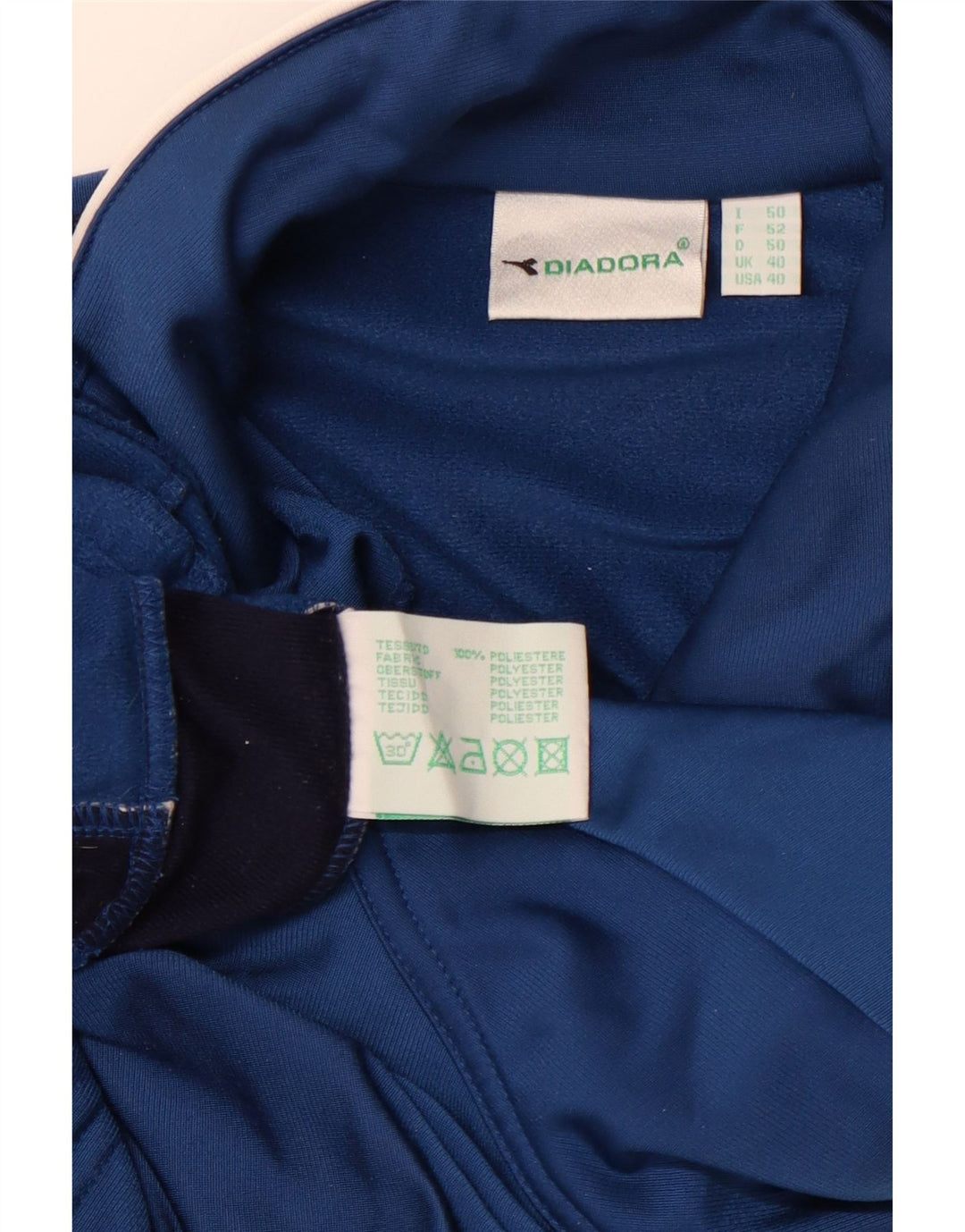 DIADORA Chaqueta de chándal para hombre UK 40 Large Azul Colorblock Poliéster