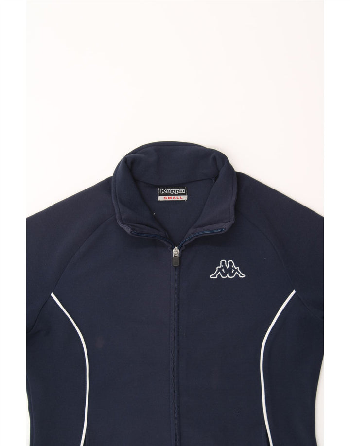 KAPPA Womens Tracksuit Top Jacket UK 10 Small Navy Blue Polyester Vintage Kappa and Second-Hand Kappa from Messina Hembry 