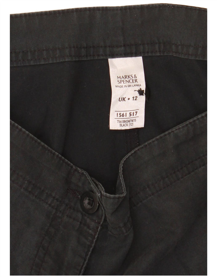 Marks & Spencer Pantalones cortos chinos para mujer UK 12 Medium W32 Algodón negro