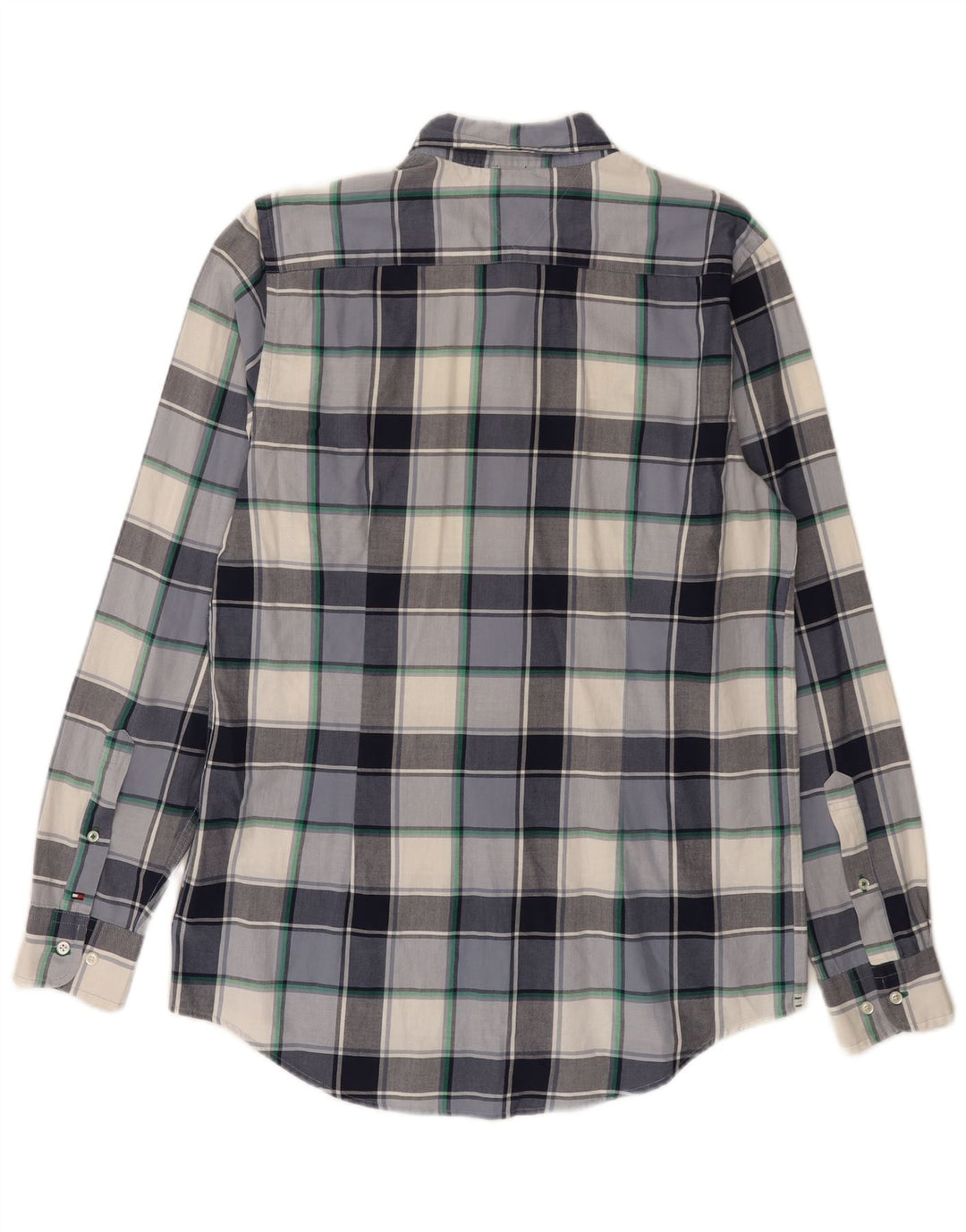 Tommy Hilfiger Camisa Slim Fit De Algodón A Cuadros Azul Grande Para Hombre