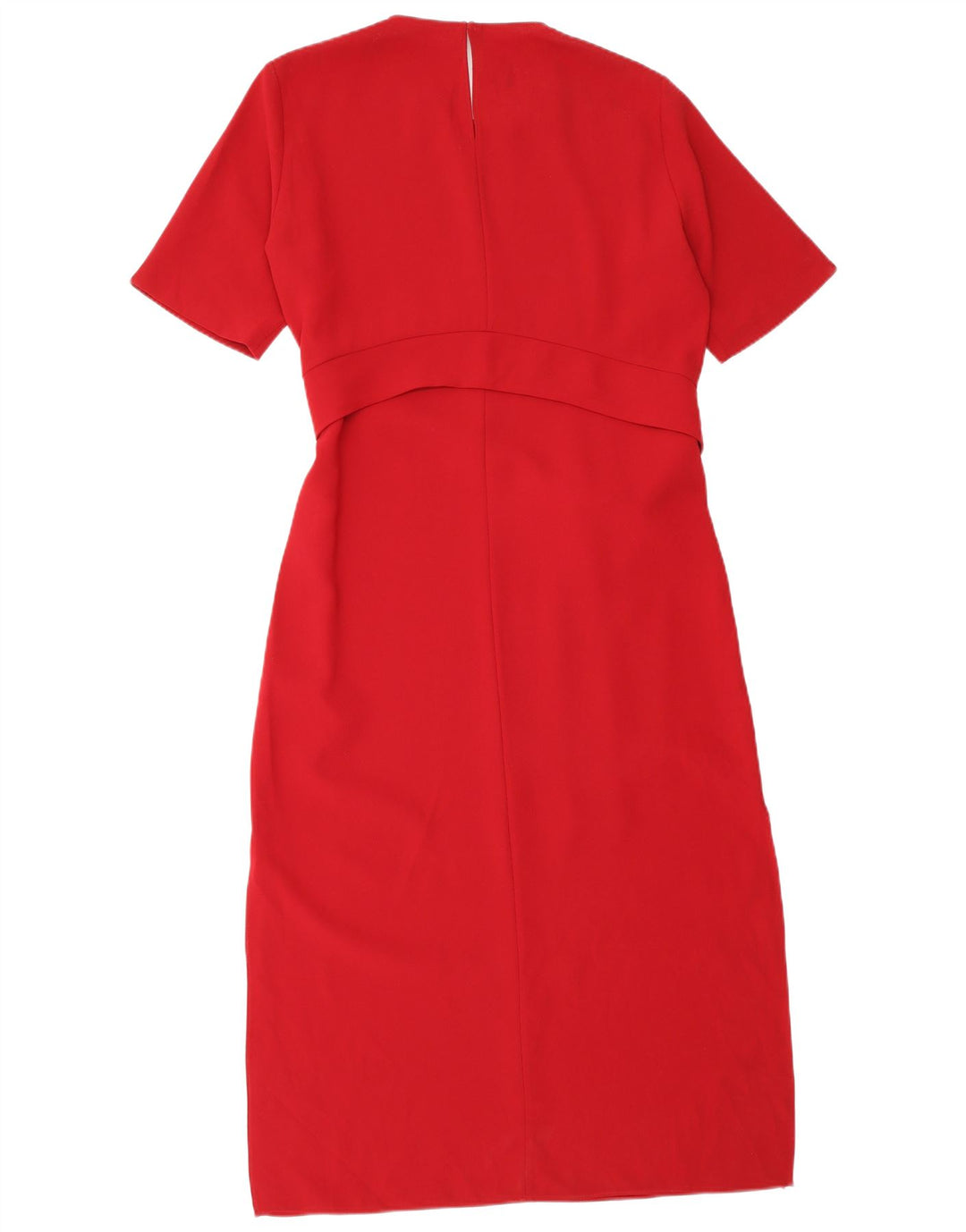 Zara Maxi Vestido Mujer UK 44 Medio Rojo Poliéster