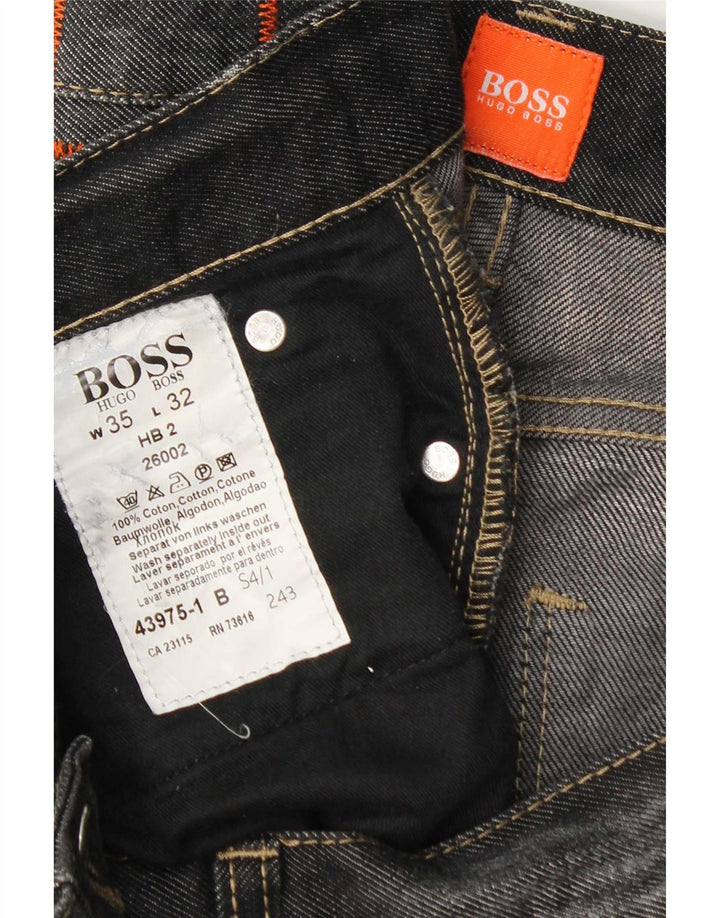 Vaqueros Hugo Boss Hombre Rectos W35 L32 Algodón Gris