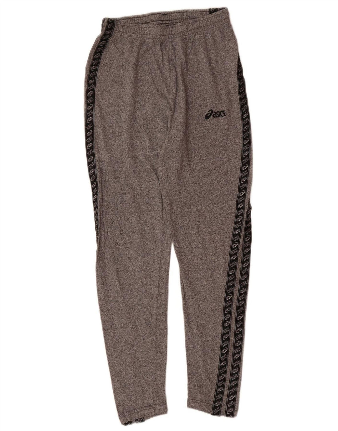 ASICS Mens Graphic Tracksuit Trousers Medium  Grey Cotton