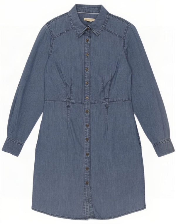Monsoon Vestido vaquero de manga larga para mujer UK 8 Small Algodón azul