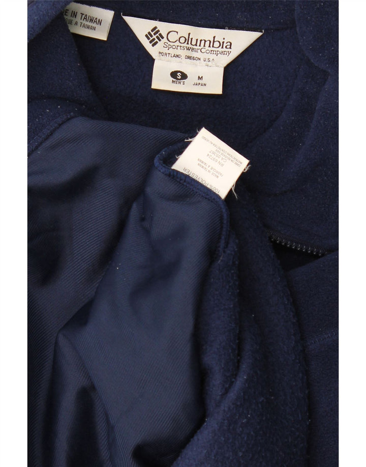 Columbia Chaqueta polar holgada para hombre UK 36 Small Poliéster azul marino