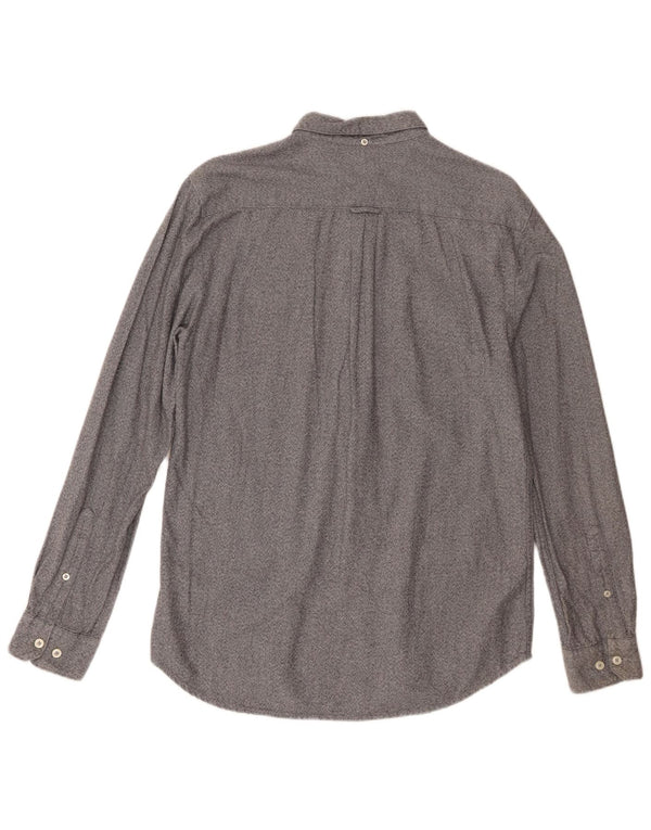 Farah Camisa Slim Fit Para Hombre De Algodón Gris Grande